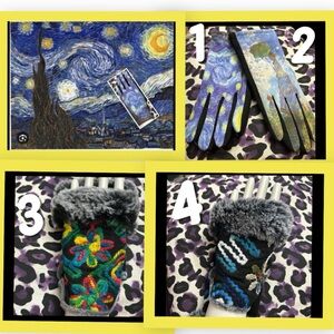 Fine Art Inspired Starry Night Van Gogh & Monet Madam Touch Screen Blue or Green